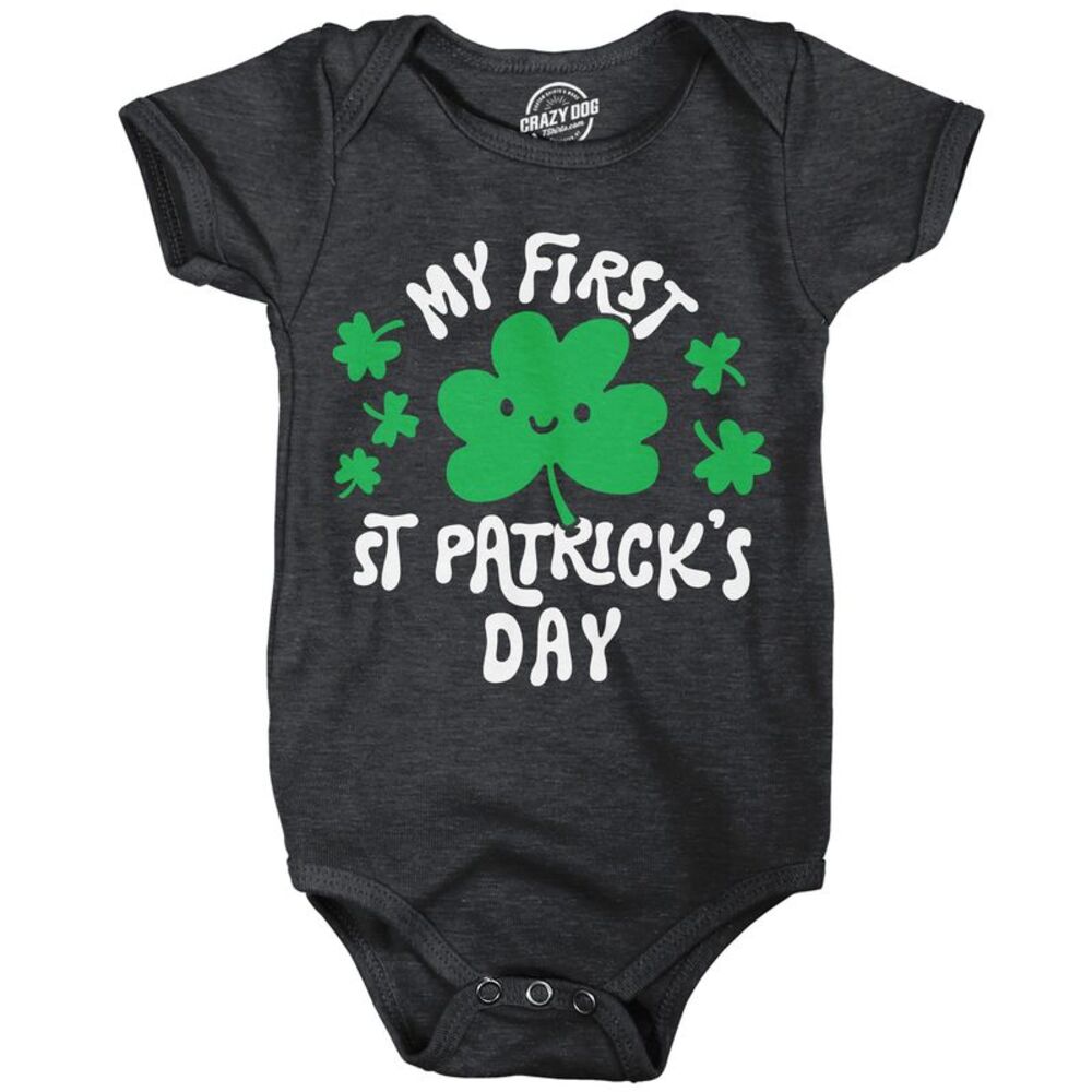 My First St Patricks Day Baby Bodysuit Funny Jumper For Infants